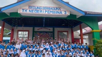 Kenalkan Tertib Lalu Lintas Sejak Dini, Polresta Barelang Sambangi TK Pembina III