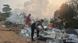 TPS Liar Depan Perumahan Taman Yose Terbakar, Polisi Langsung Turun Tangan