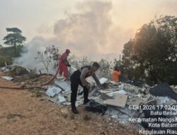 TPS Liar Depan Perumahan Taman Yose Terbakar, Polisi Langsung Turun Tangan