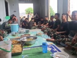 Makan Bersama, Menguatkan Kebersamaan Satgas TMMD ke-130 dan Warga di Mangsang Maju